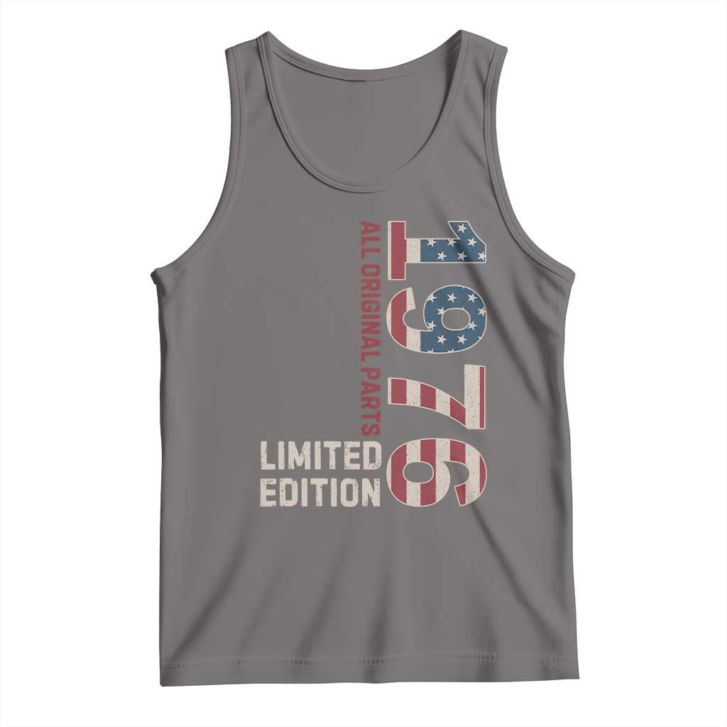 Vintage 1976 All Original Parts Tank Top Patriotic US Flag 50th Birthday Gift