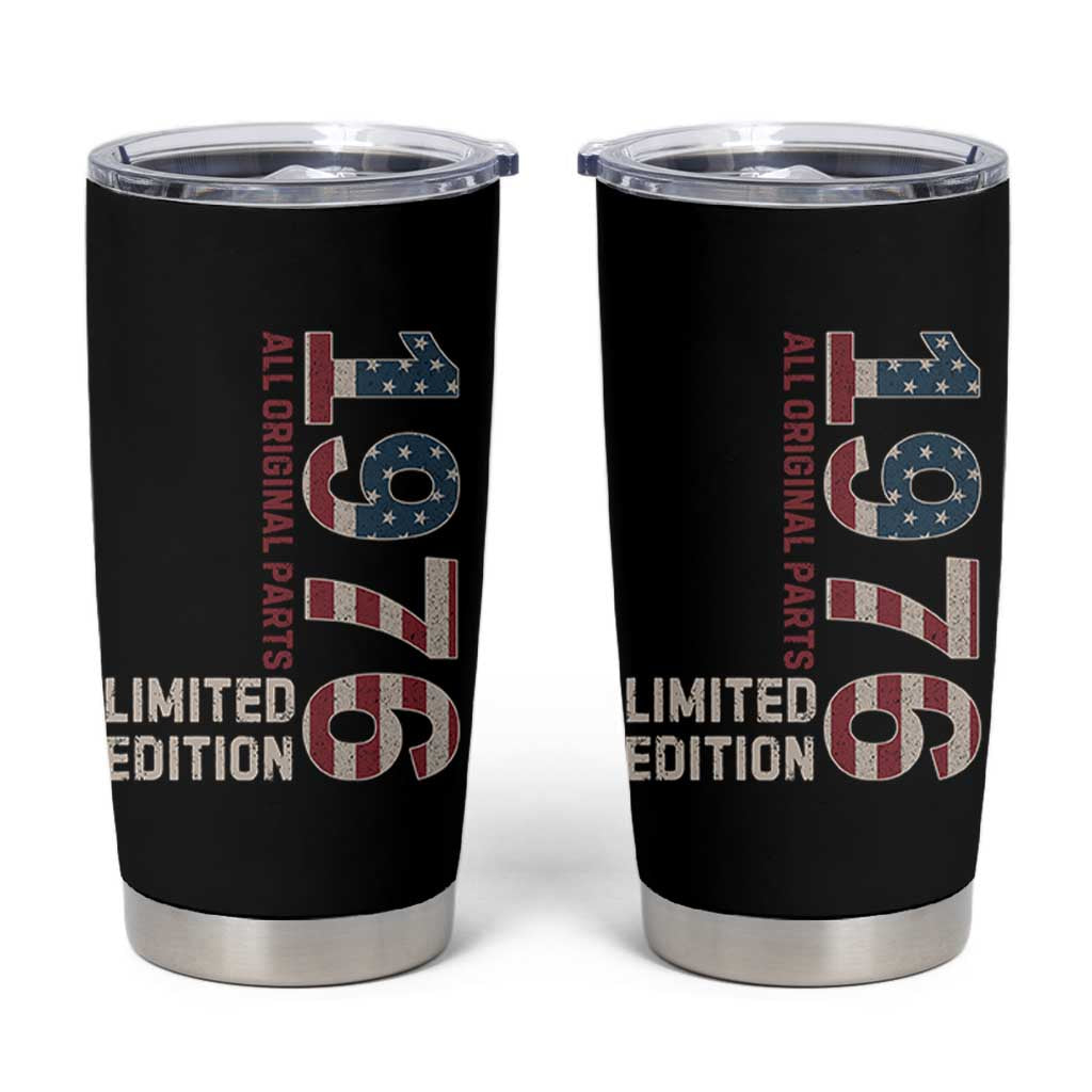 Vintage 1976 All Original Parts Tumbler Cup Patriotic US Flag 50th Birthday Gift