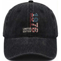 Vintage 1976 All Original Parts Washed Cotton Baseball Cap Patriotic US Flag 50th Birthday Gift