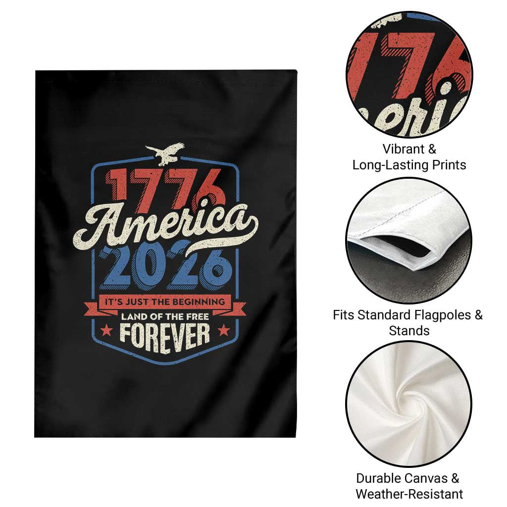 America 250th Anniversary 1776 to 2026 Garden Flag Land Of The Free Patriotic Gift