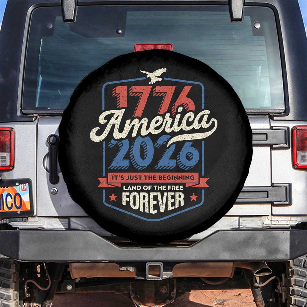 America 250th Anniversary 1776 to 2026 Spare Tire Cover Land Of The Free Patriotic Gift