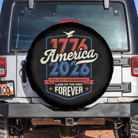 America 250th Anniversary 1776 to 2026 Spare Tire Cover Land Of The Free Patriotic Gift