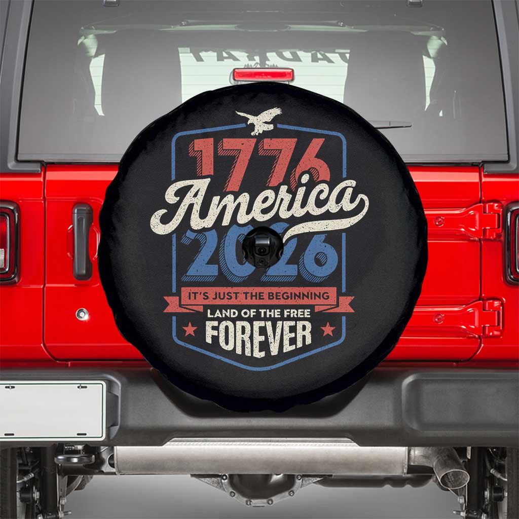 America 250th Anniversary 1776 to 2026 Spare Tire Cover Land Of The Free Patriotic Gift