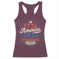 America 250th Anniversary 1776 to 2026 Racerback Tank Top Land Of The Free Patriotic Gift