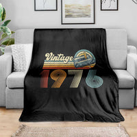 Vintage Sunset 1976 Retro Cassette Throw Blanket Mechanical Dial Tech Nostalgia 50th Birthday