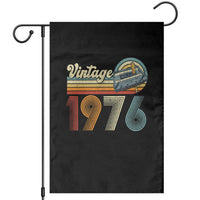 Vintage Sunset 1976 Retro Cassette Garden Flag Mechanical Dial Tech Nostalgia 50th Birthday