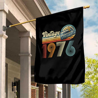 Vintage Sunset 1976 Retro Cassette Garden Flag Mechanical Dial Tech Nostalgia 50th Birthday