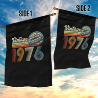 Vintage Sunset 1976 Retro Cassette Garden Flag Mechanical Dial Tech Nostalgia 50th Birthday