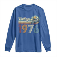 Vintage Sunset 1976 Retro Cassette Long Sleeve Shirt Mechanical Dial Tech Nostalgia 50th Birthday