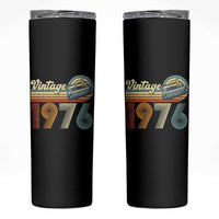 Vintage Sunset 1976 Retro Cassette Skinny Tumbler Mechanical Dial Tech Nostalgia 50th Birthday