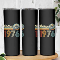 Vintage Sunset 1976 Retro Cassette Skinny Tumbler Mechanical Dial Tech Nostalgia 50th Birthday