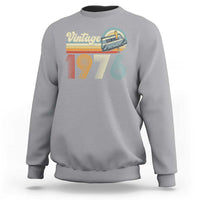 Vintage Sunset 1976 Retro Cassette Sweatshirt Mechanical Dial Tech Nostalgia 50th Birthday
