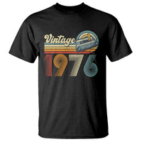 Vintage Sunset 1976 Retro Cassette T Shirt Mechanical Dial Tech Nostalgia 50th Birthday