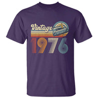 Vintage Sunset 1976 Retro Cassette T Shirt Mechanical Dial Tech Nostalgia 50th Birthday