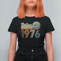Vintage Sunset 1976 Retro Cassette T Shirt For Women Mechanical Dial Tech Nostalgia 50th Birthday