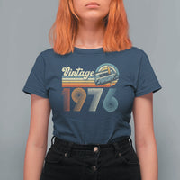 Vintage Sunset 1976 Retro Cassette T Shirt For Women Mechanical Dial Tech Nostalgia 50th Birthday