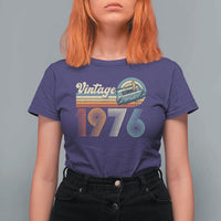 Vintage Sunset 1976 Retro Cassette T Shirt For Women Mechanical Dial Tech Nostalgia 50th Birthday