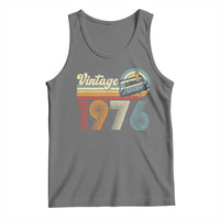 Vintage Sunset 1976 Retro Cassette Tank Top Mechanical Dial Tech Nostalgia 50th Birthday