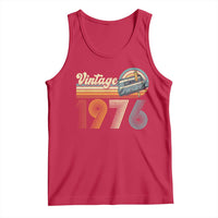 Vintage Sunset 1976 Retro Cassette Tank Top Mechanical Dial Tech Nostalgia 50th Birthday