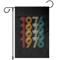 Retro 1976 Multi Line Neon Pop Typography Garden Flag Vintage 50th Birthday Gift