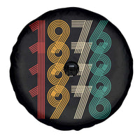 Retro 1976 Multi Line Neon Pop Typography Spare Tire Cover Vintage 50th Birthday Gift