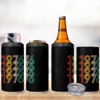 Retro 1976 Multi Line Neon Pop Typography 4 in 1 Can Cooler Tumbler Vintage 50th Birthday Gift