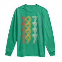 Retro 1976 Multi Line Neon Pop Typography Long Sleeve Shirt Vintage 50th Birthday Gift