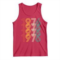 Retro 1976 Multi Line Neon Pop Typography Tank Top Vintage 50th Birthday Gift