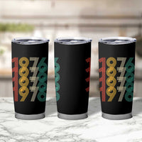 Retro 1976 Multi Line Neon Pop Typography Tumbler Cup Vintage 50th Birthday Gift
