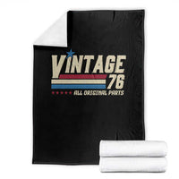 Vintage 76 All Original Parts Throw Blanket Retro Stripe Patriotic 50th Birthday