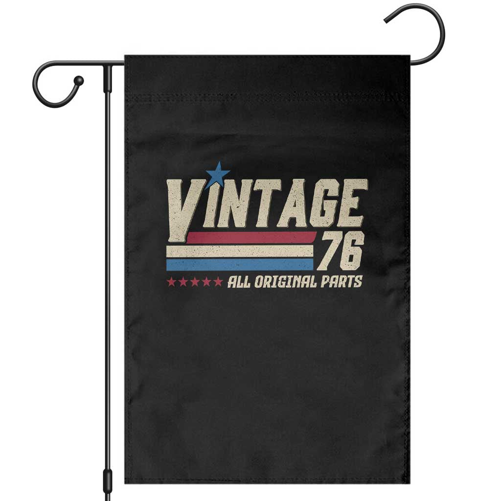Vintage 76 All Original Parts Garden Flag Retro Stripe Patriotic 50th Birthday