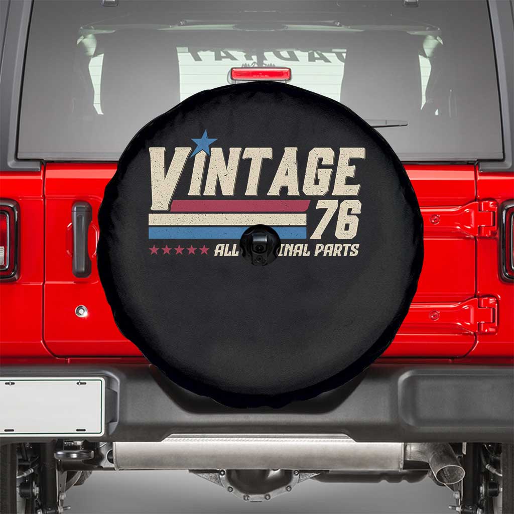 Vintage 76 All Original Parts Spare Tire Cover Retro Stripe Patriotic 50th Birthday