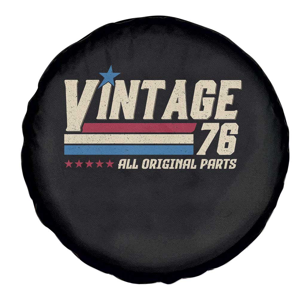 Vintage 76 All Original Parts Spare Tire Cover Retro Stripe Patriotic 50th Birthday