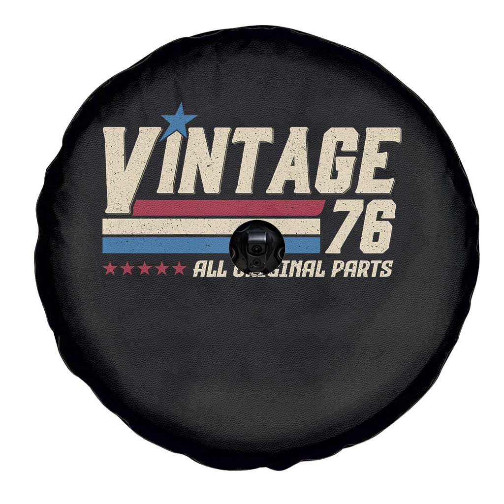 Vintage 76 All Original Parts Spare Tire Cover Retro Stripe Patriotic 50th Birthday