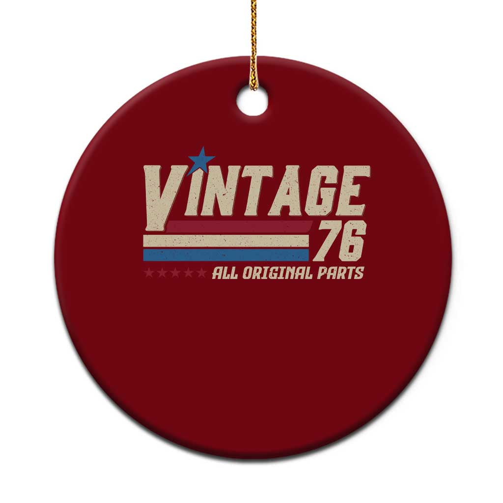 Vintage 76 All Original Parts Ceramic Ornament Retro Stripe Patriotic 50th Birthday