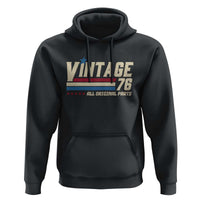 Vintage 76 All Original Parts Hoodie Retro Stripe Patriotic 50th Birthday