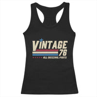 Vintage 76 All Original Parts Racerback Tank Top Retro Stripe Patriotic 50th Birthday