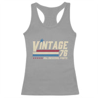 Vintage 76 All Original Parts Racerback Tank Top Retro Stripe Patriotic 50th Birthday