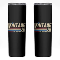 Vintage 76 All Original Parts Skinny Tumbler Retro Stripe Patriotic 50th Birthday