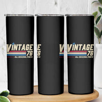 Vintage 76 All Original Parts Skinny Tumbler Retro Stripe Patriotic 50th Birthday