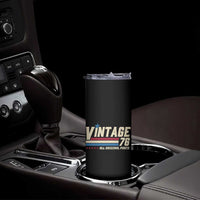 Vintage 76 All Original Parts Skinny Tumbler Retro Stripe Patriotic 50th Birthday