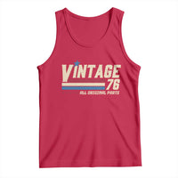 Vintage 76 All Original Parts Tank Top Retro Stripe Patriotic 50th Birthday