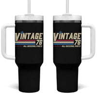 Vintage 76 All Original Parts Tumbler With Handle Retro Stripe Patriotic 50th Birthday
