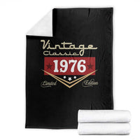 Vintage Classic 1976 Limited Edition Throw Blanket Luxury Retro Milestone Birthday