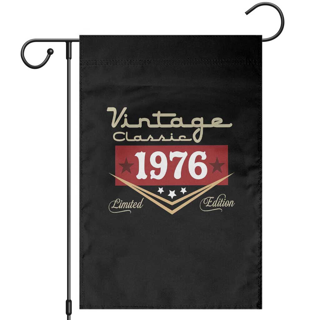Vintage Classic 1976 Limited Edition Garden Flag Luxury Retro Milestone Birthday