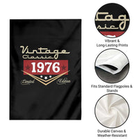 Vintage Classic 1976 Limited Edition Garden Flag Luxury Retro Milestone Birthday