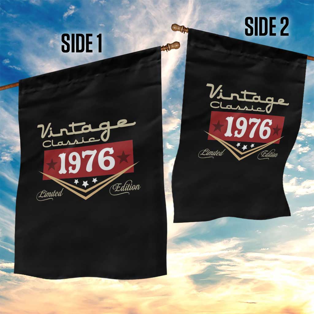 Vintage Classic 1976 Limited Edition Garden Flag Luxury Retro Milestone Birthday
