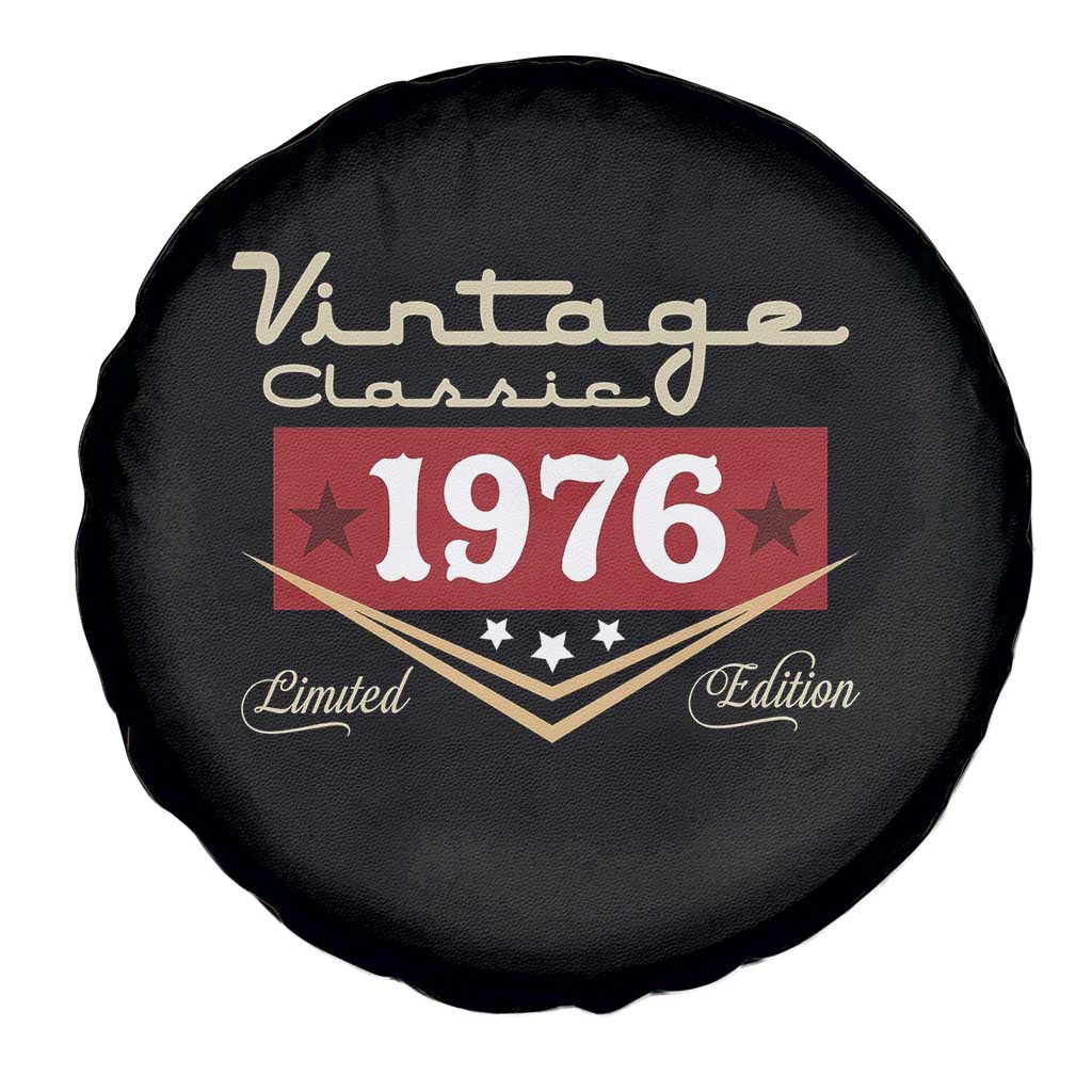 Vintage Classic 1976 Limited Edition Spare Tire Cover Luxury Retro Milestone Birthday