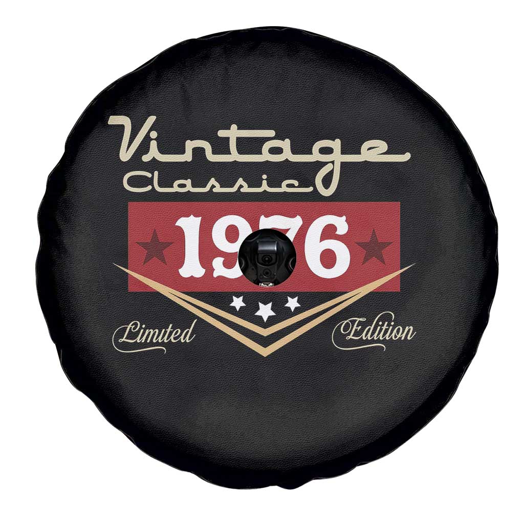 Vintage Classic 1976 Limited Edition Spare Tire Cover Luxury Retro Milestone Birthday