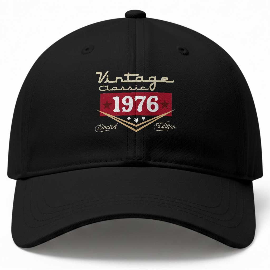 Vintage Classic 1976 Limited Edition Baseball Cap Luxury Retro Milestone Birthday
